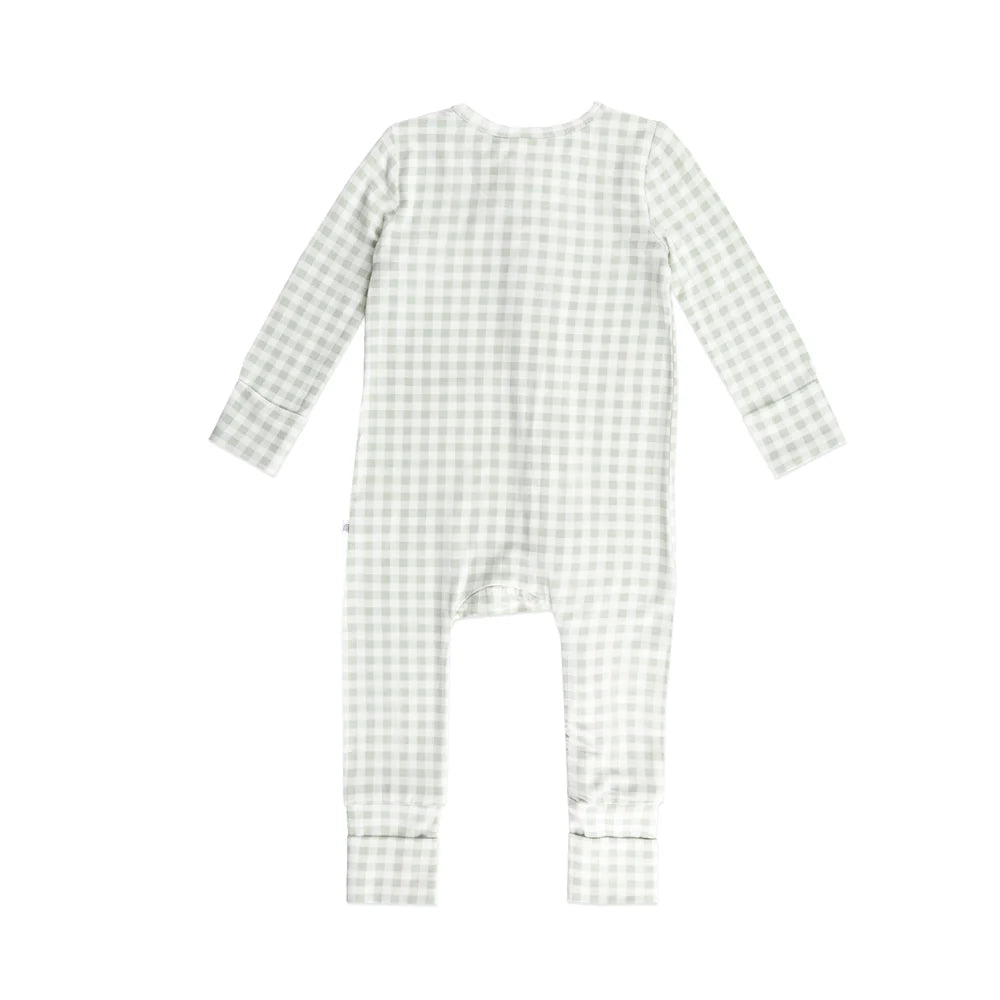 Kynd Baby Day or Night Onesie - Sage Gingham