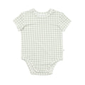 Comfy Bodysuit S.S - Sage Gingham