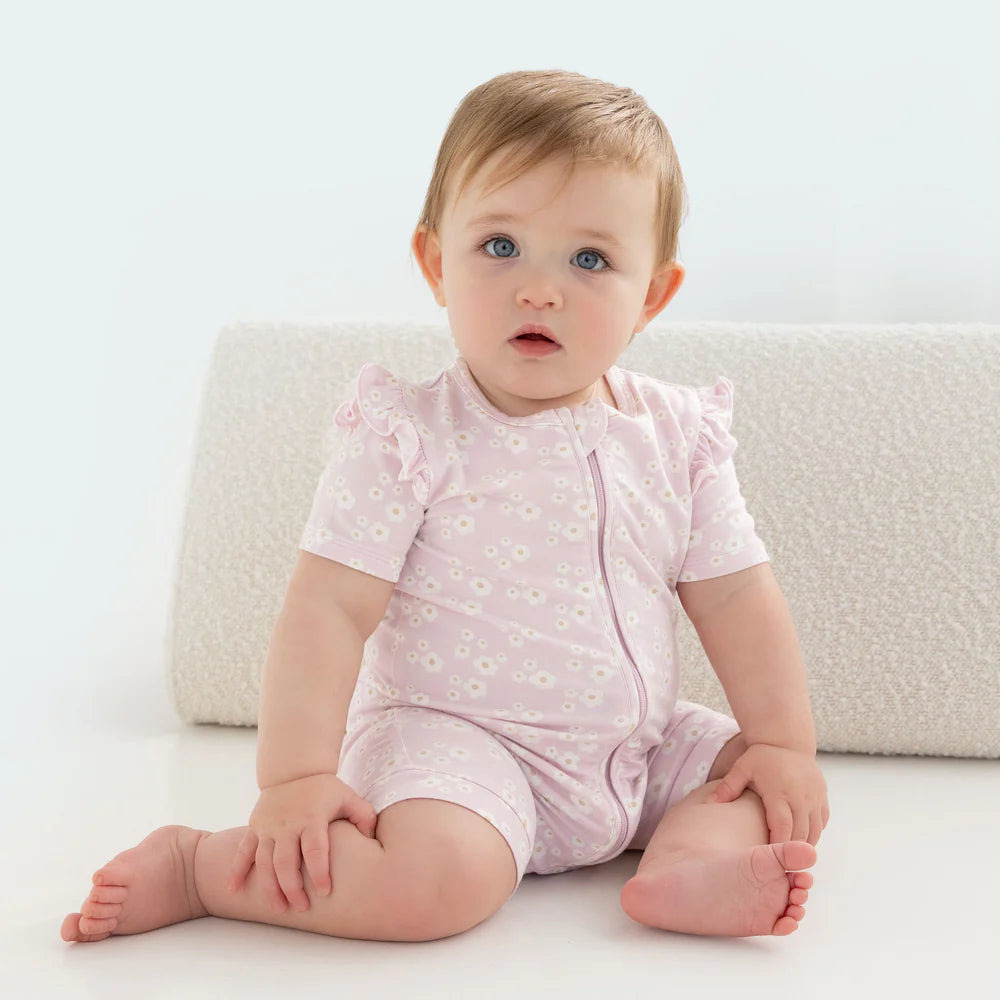 Day or Night Onesie S.S Frill Onesie - Orchid Bloom