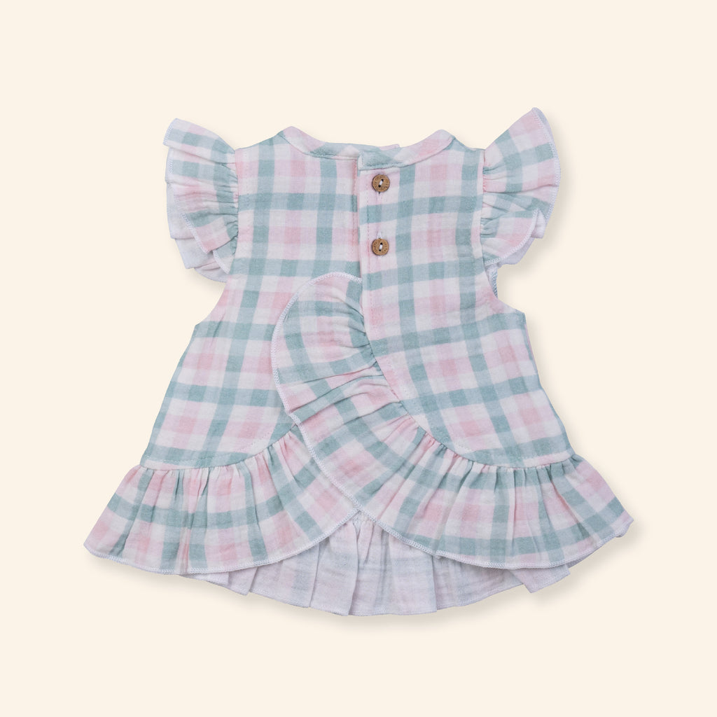 Tiny Twig Sugar Checks Petal Tee