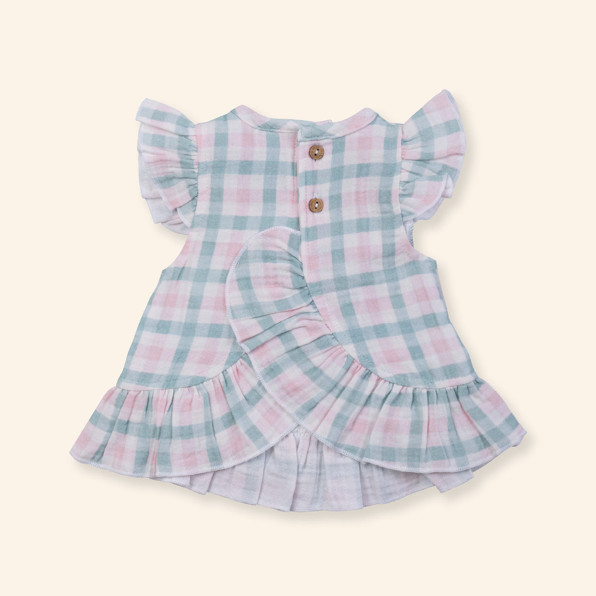 Tiny Twig Sugar Checks Petal Tee