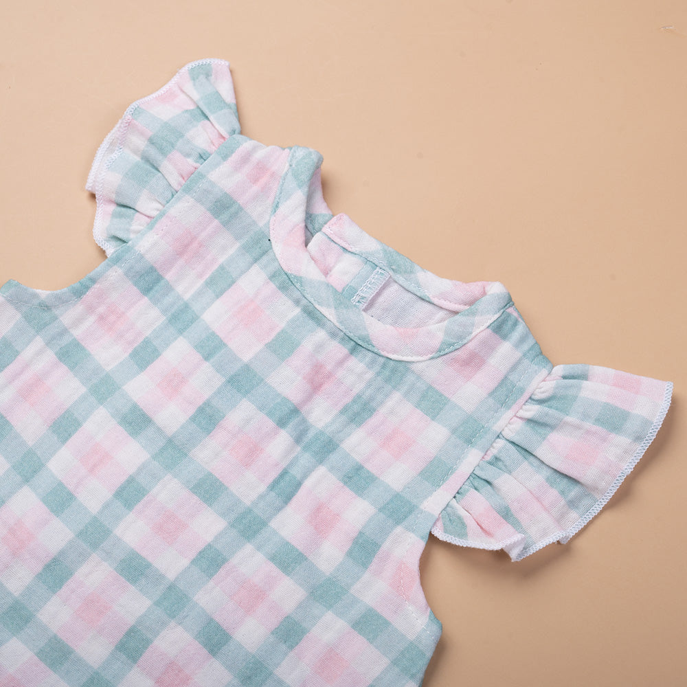 Tiny Twig Sugar Checks Petal Tee
