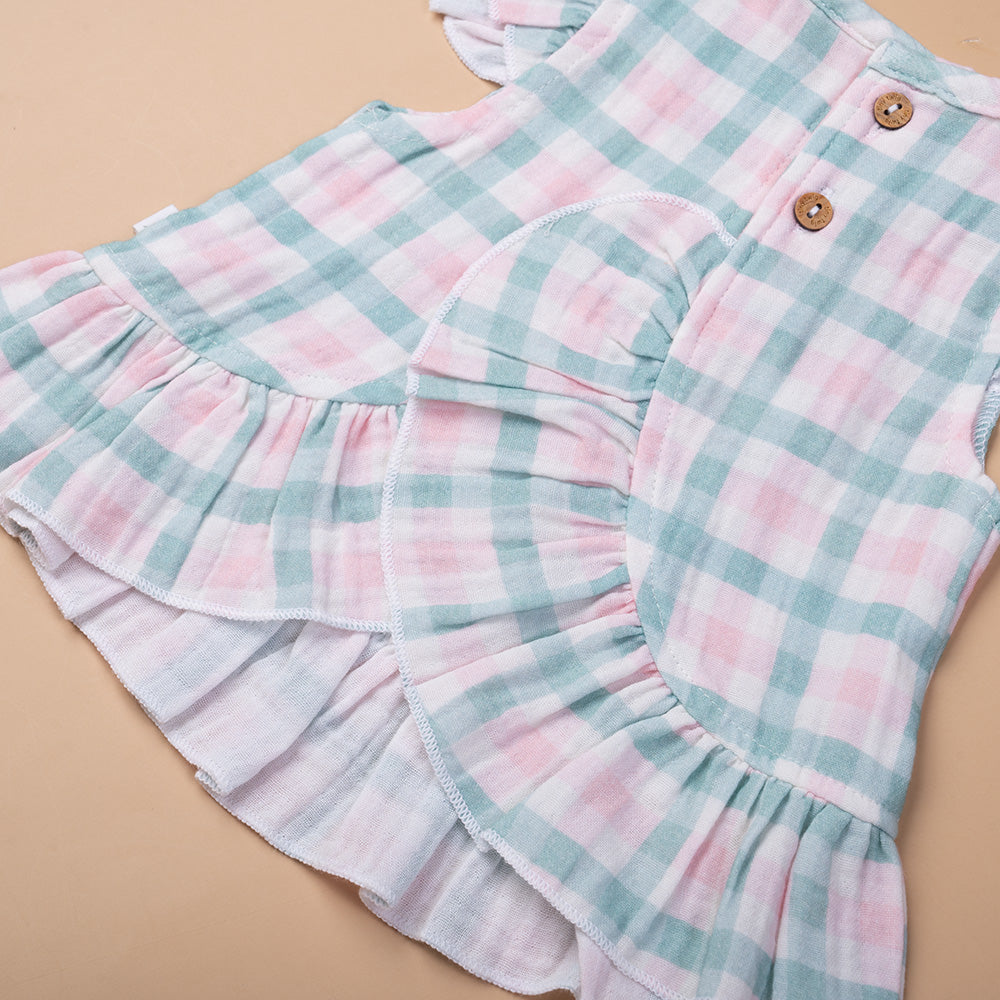 Tiny Twig Sugar Checks Petal Tee