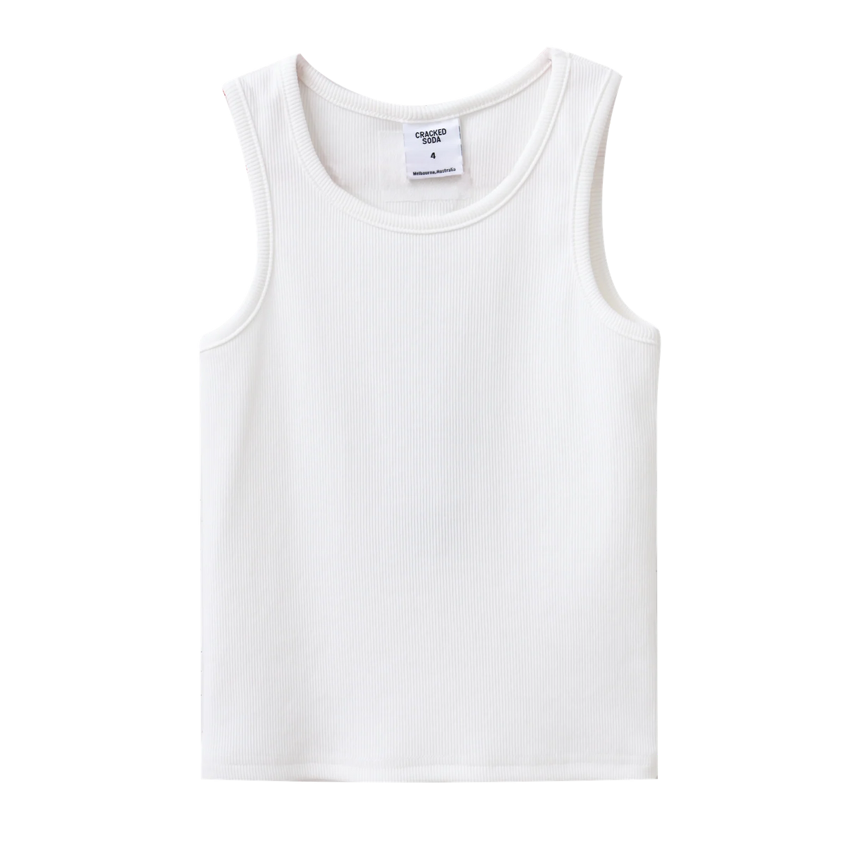 Cracked Soda - Stella Ribbed Tank - White