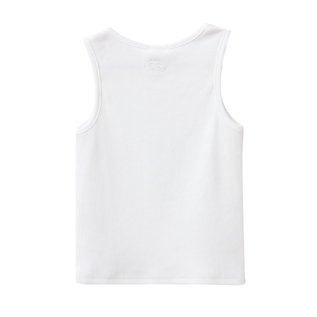 Cracked Soda - Stella Ribbed Tank - White