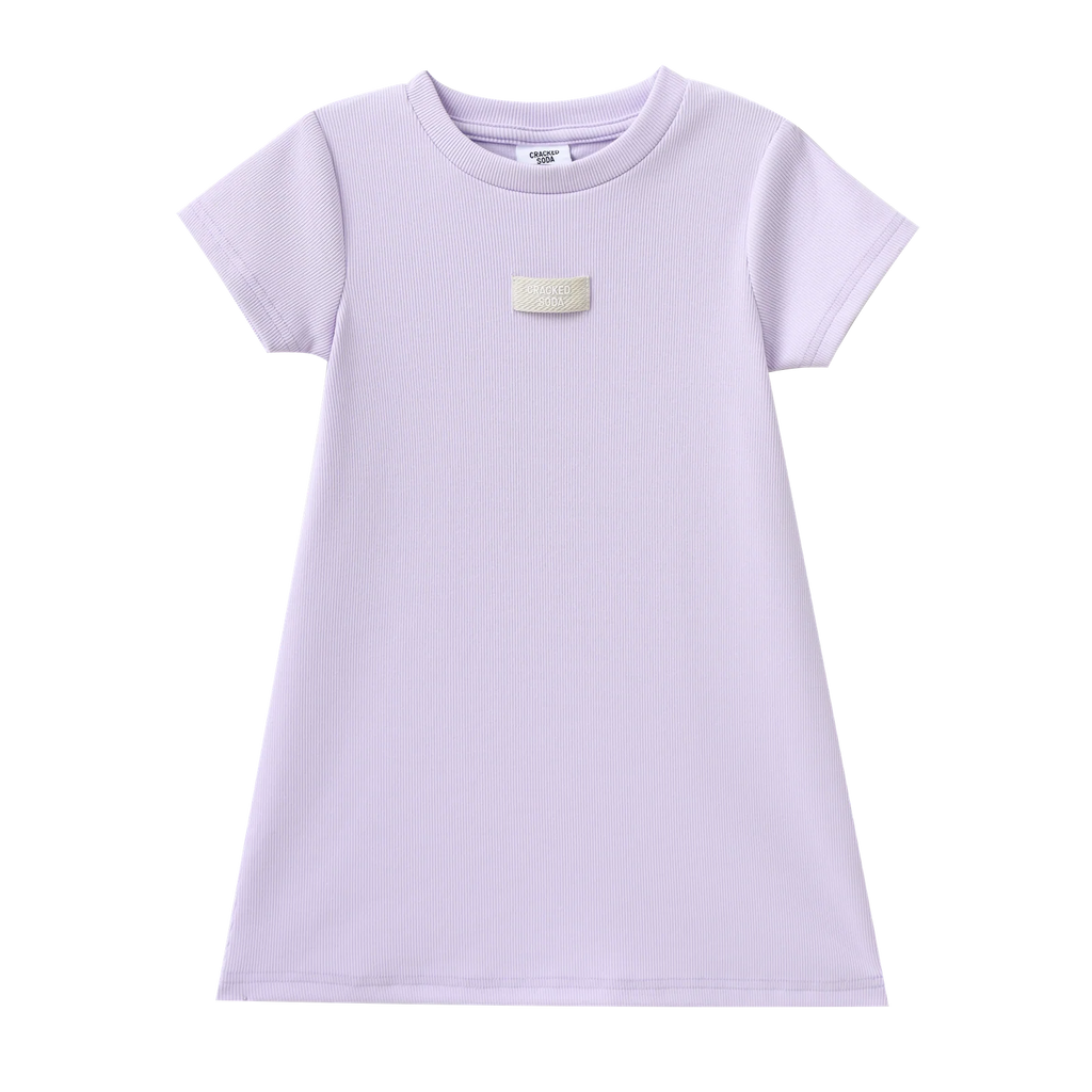 Cracked Soda -  Wisteria Ribbed Summer Dress - Purple