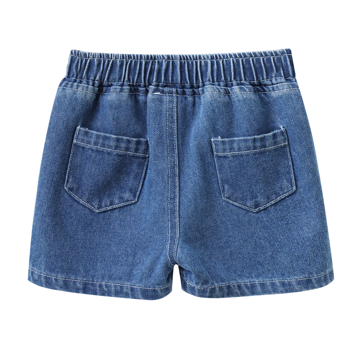 Cracked Soda -  Indigo Denim Detail Shorts - Blue