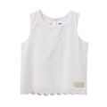 Cracked Soda -  Indie Detailed Lace Scallop Edge Top Cream