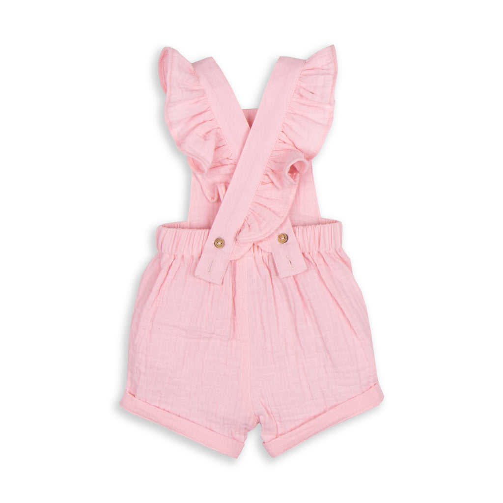 Tiny Twig Bubblegum Frill Short Overall