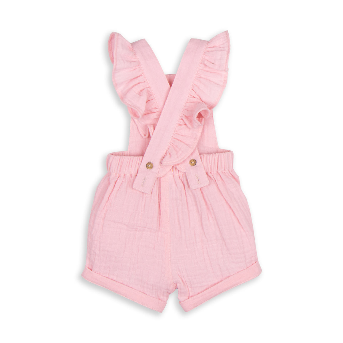 Tiny Twig Bubblegum Frill Short Overall
