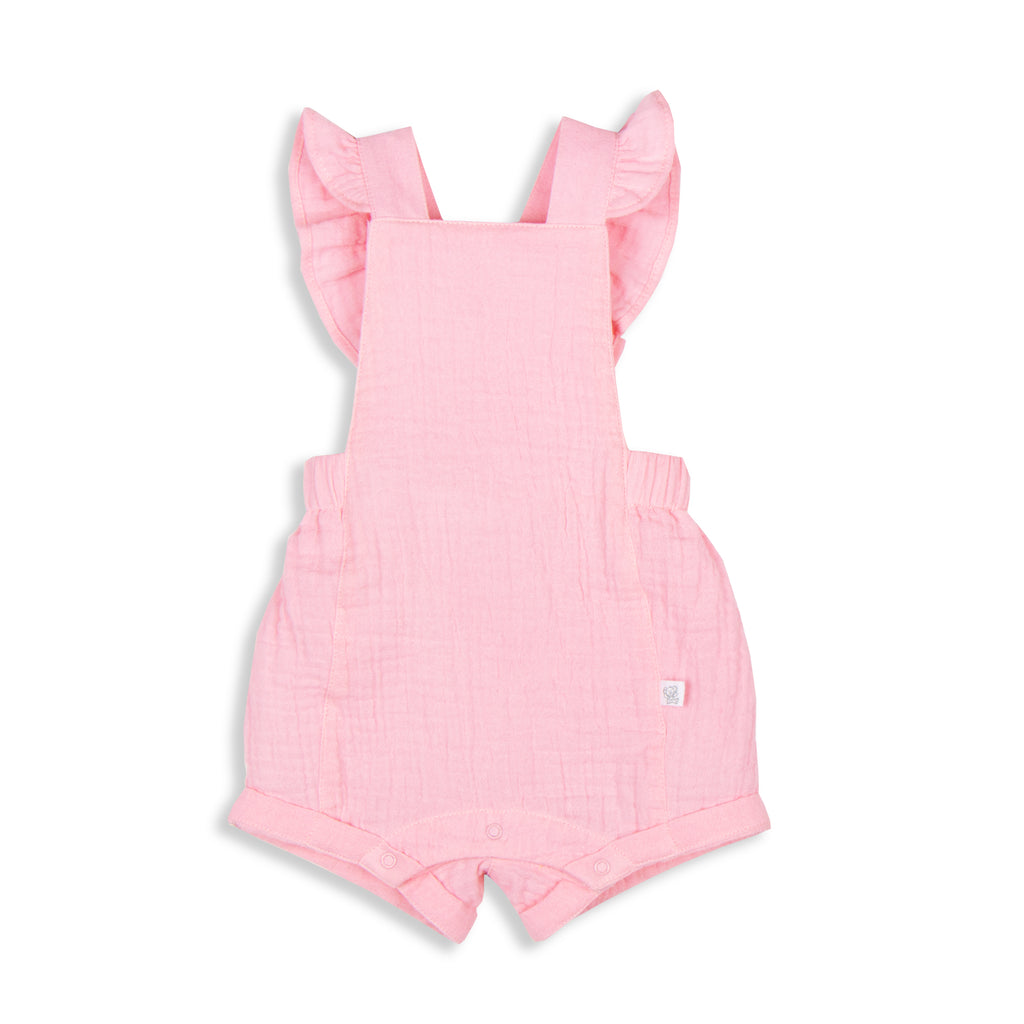 Tiny Twig Bubblegum Frill Short Overall