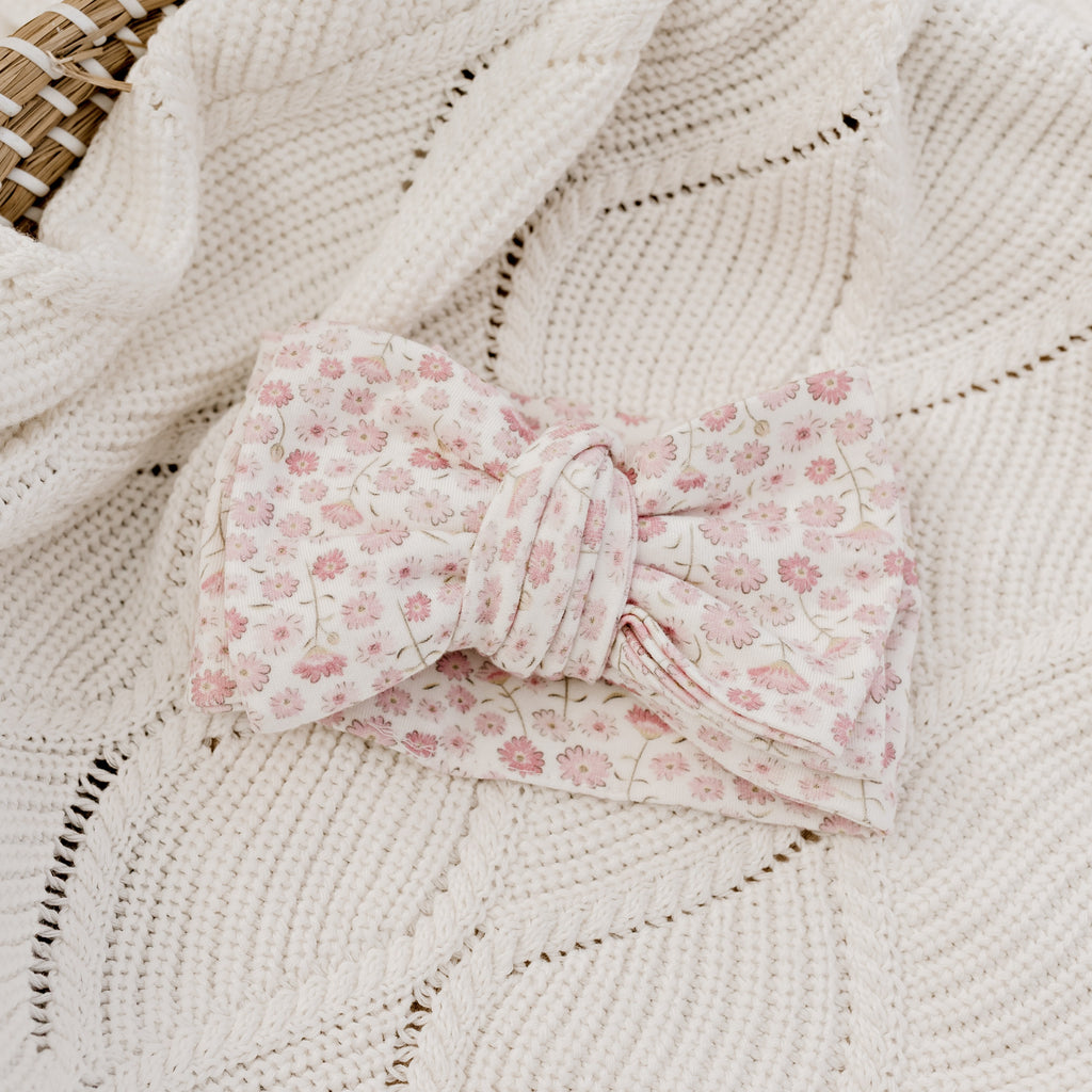 Oversized Topknot - Seashell Blooms