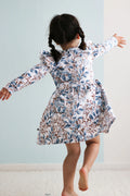Burrow & Be - Eden Long Sleeve Flutter Dress