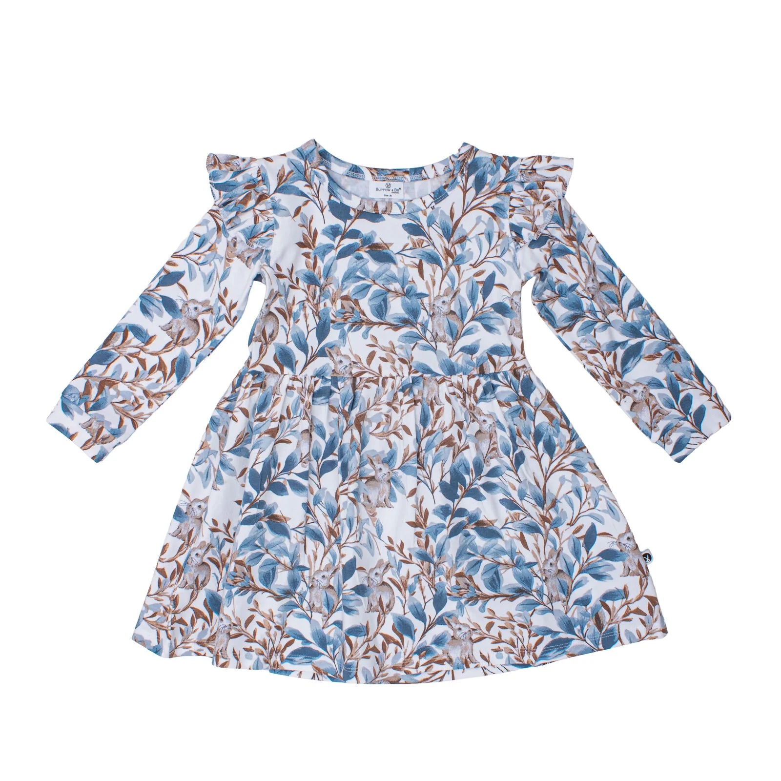 Burrow & Be - Eden Long Sleeve Flutter Dress