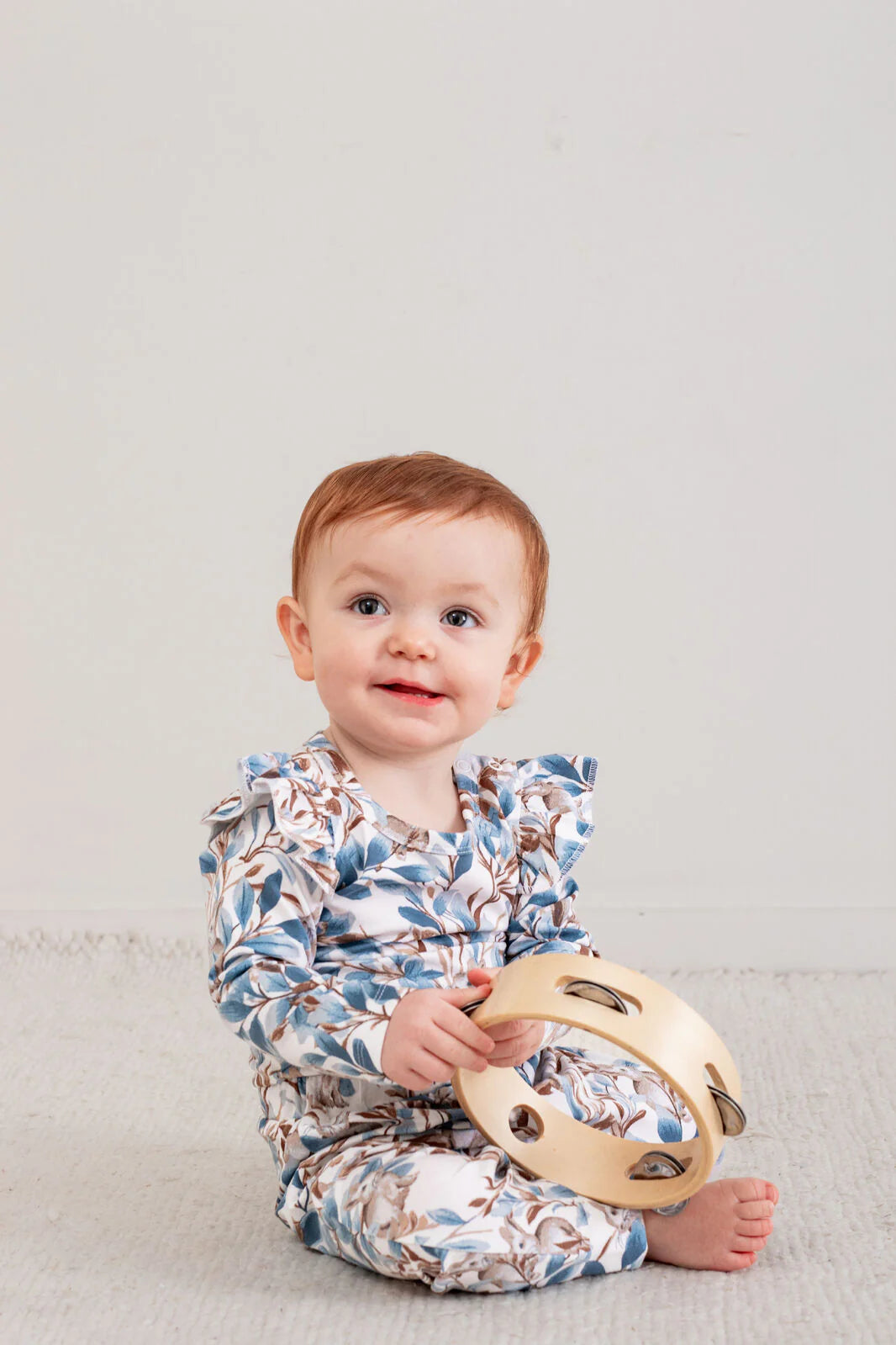 Burrow & Be - Eden Long Sleeve Flutter Bodysuit
