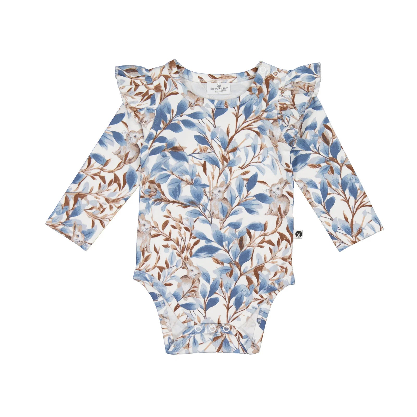 Burrow & Be - Eden Long Sleeve Flutter Bodysuit