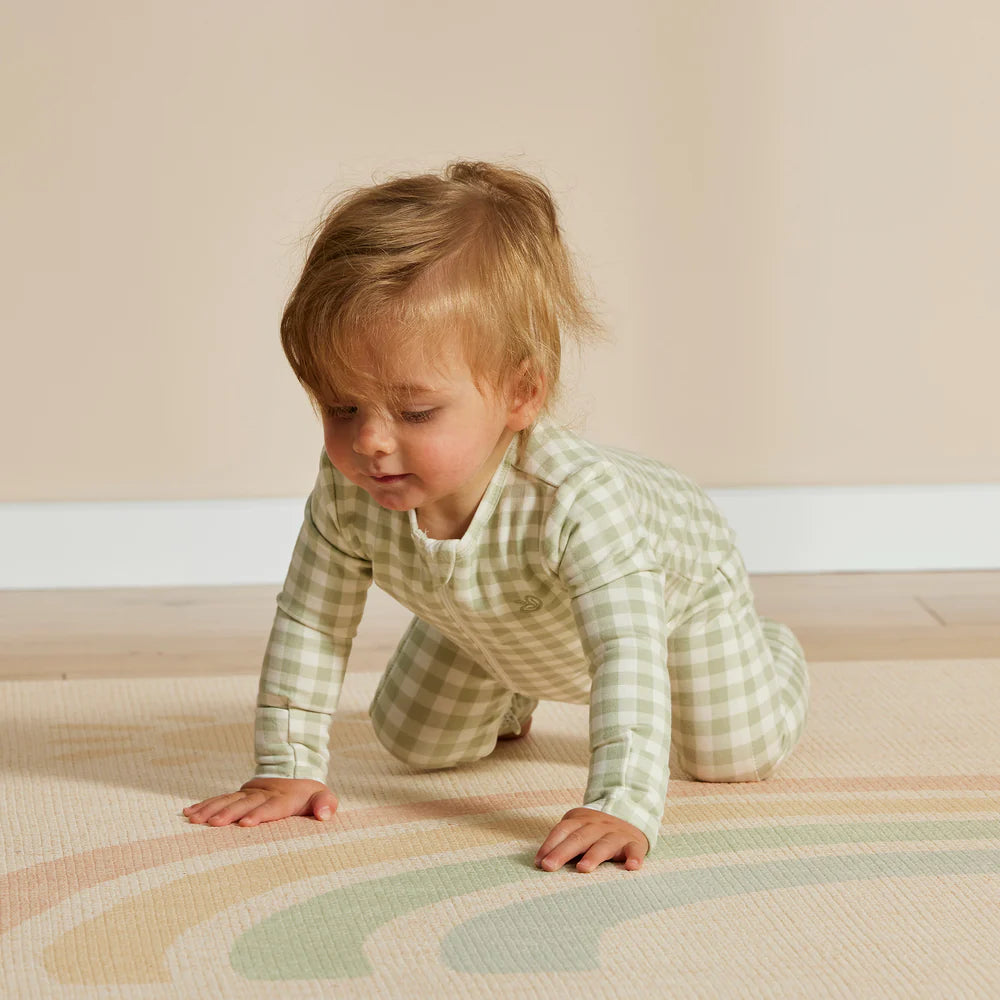 Kynd Baby Warm Zippy Baby Romper - Gumleaf Gingham