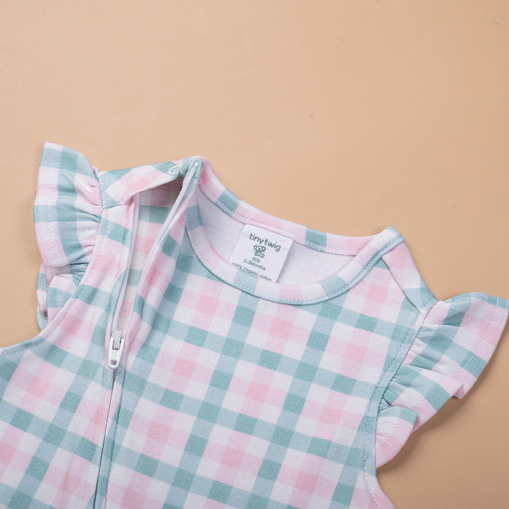 Tiny Twig Sugar Checks Petal Tee