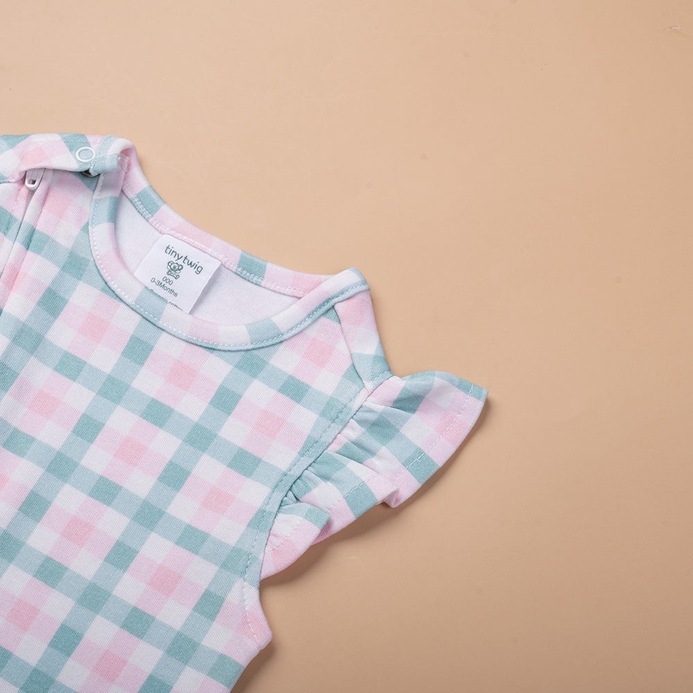 Tiny Twig Sugar Checks Petal Tee