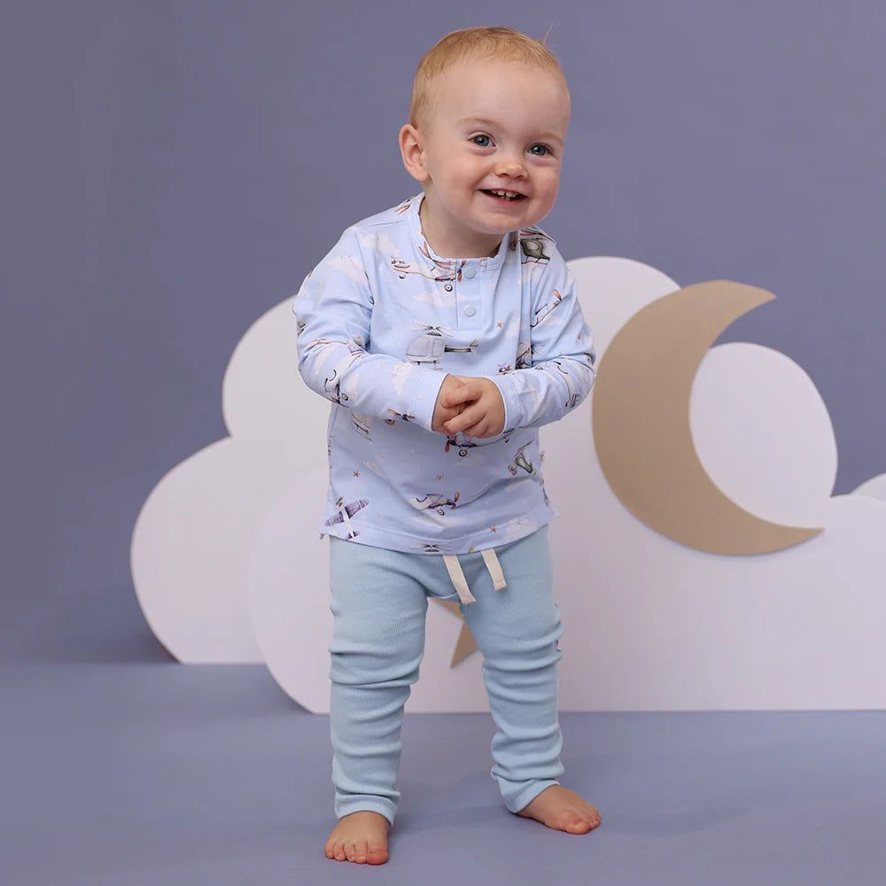 Snuggle Hunny - Organic pants - Baby Blue