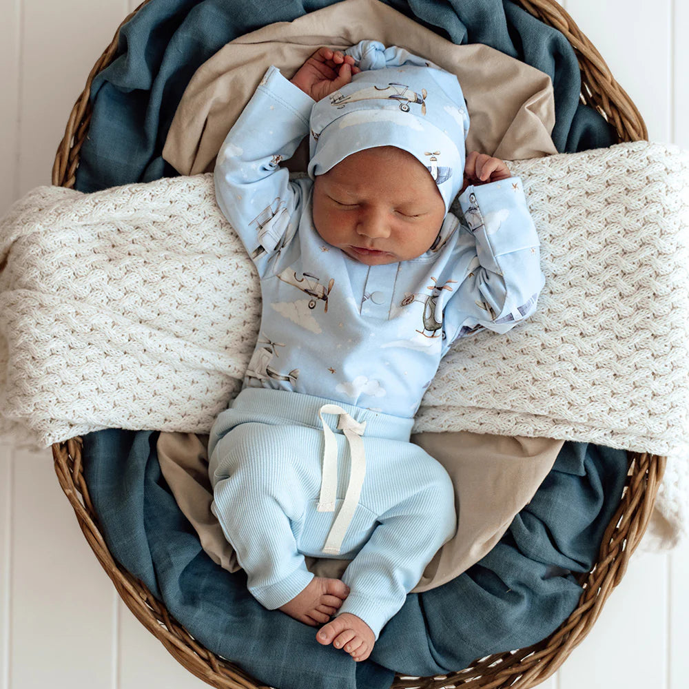 Snuggle Hunny - Organic pants - Baby Blue