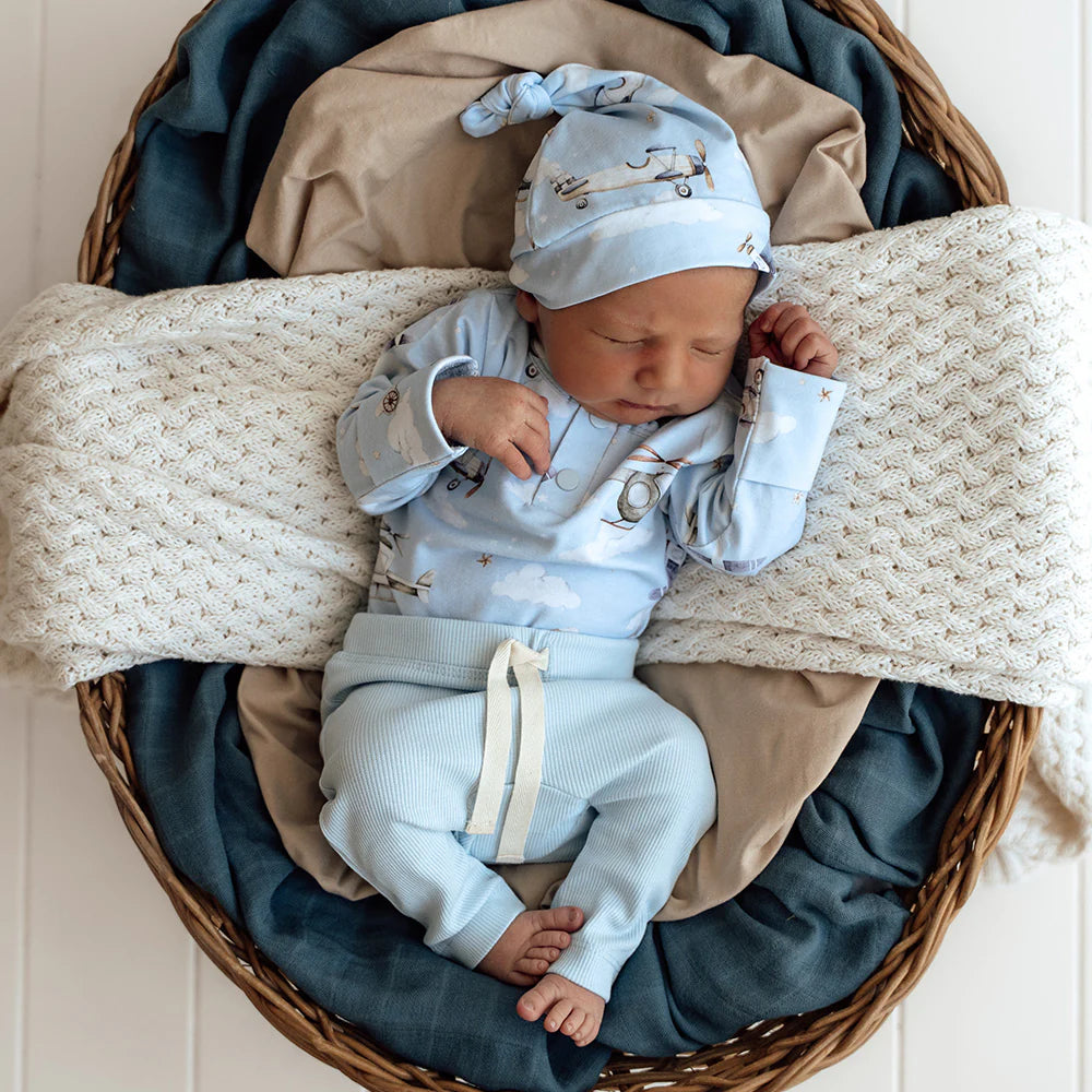 Snuggle Hunny - Organic pants - Baby Blue
