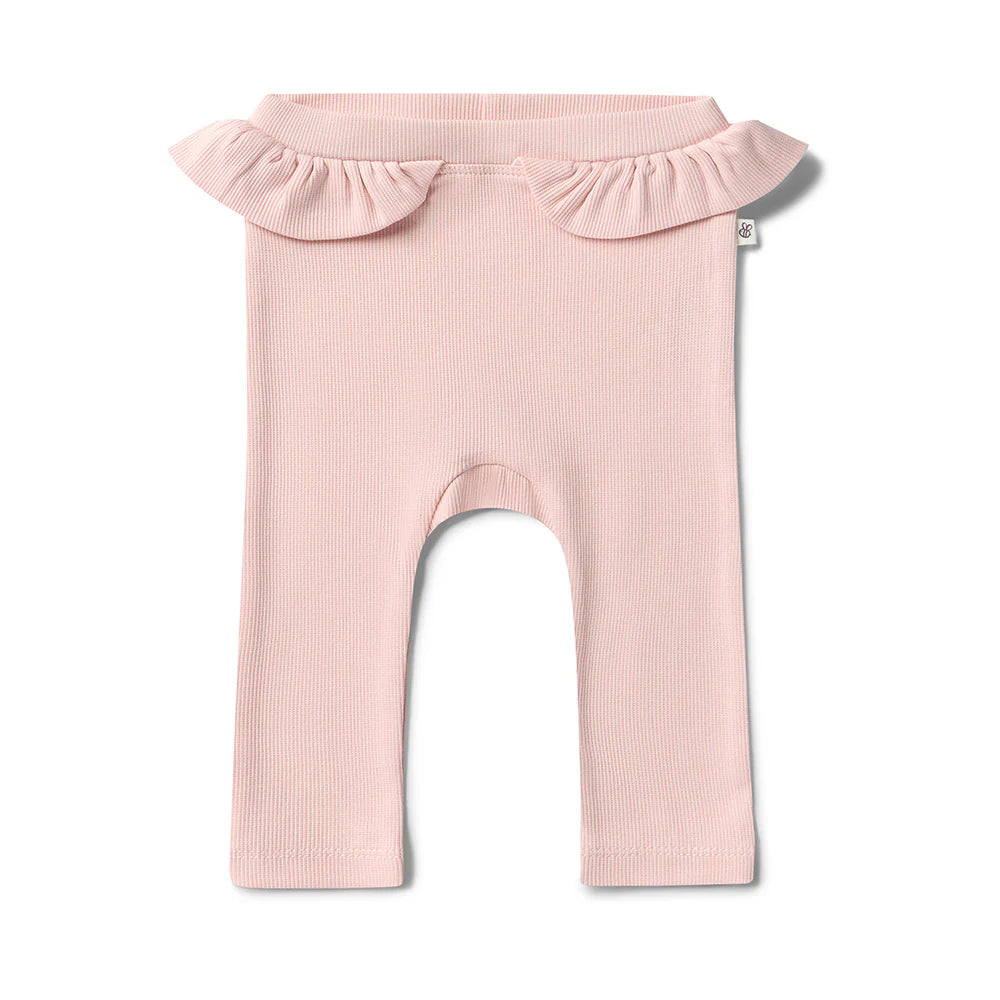 Snuggle Hunny - Organic pants w frill - Baby Pink
