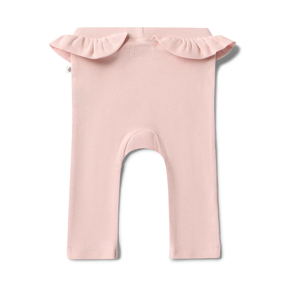 Snuggle Hunny - Organic pants w frill - Baby Pink
