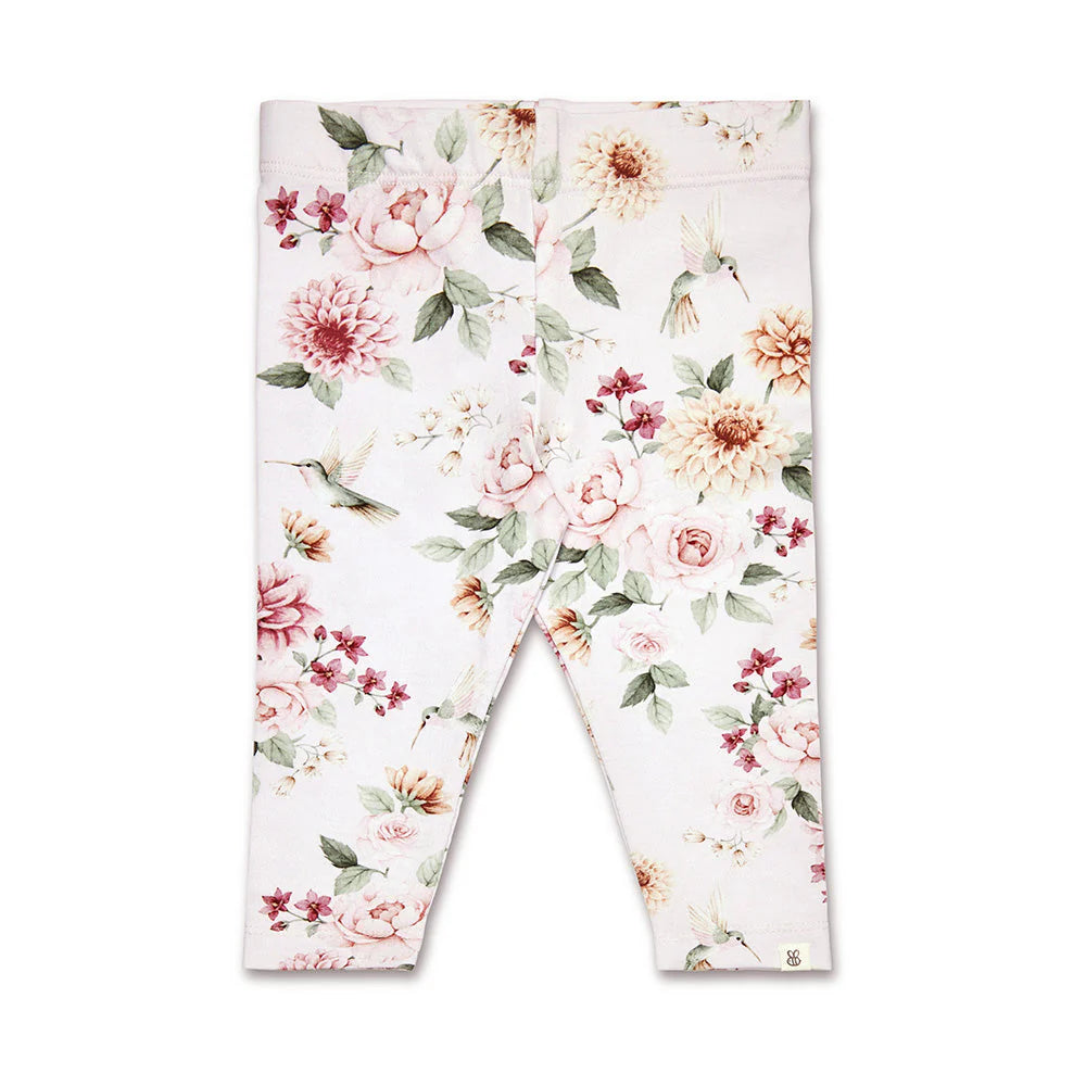Snuggle Hunny - Organic Leggings - Birds & Blooms