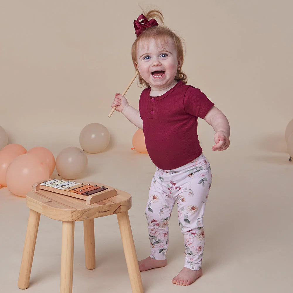 Snuggle Hunny - Organic Leggings - Birds & Blooms