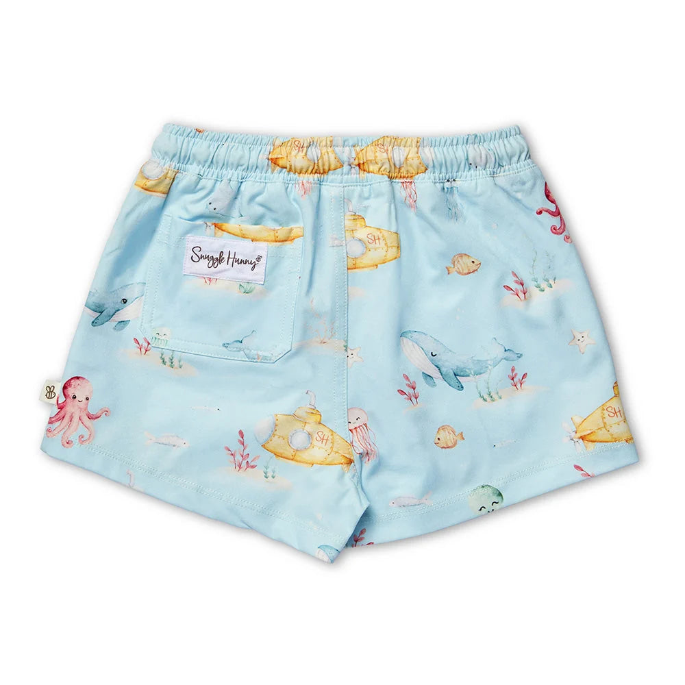 Snuggle Hunny Blue Little Subs Board Shorts