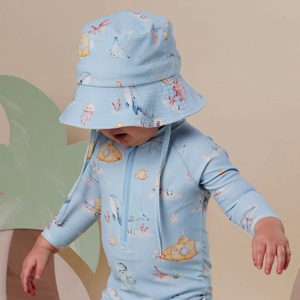 Snuggle Hunny Blue Little Subs Swim Hat