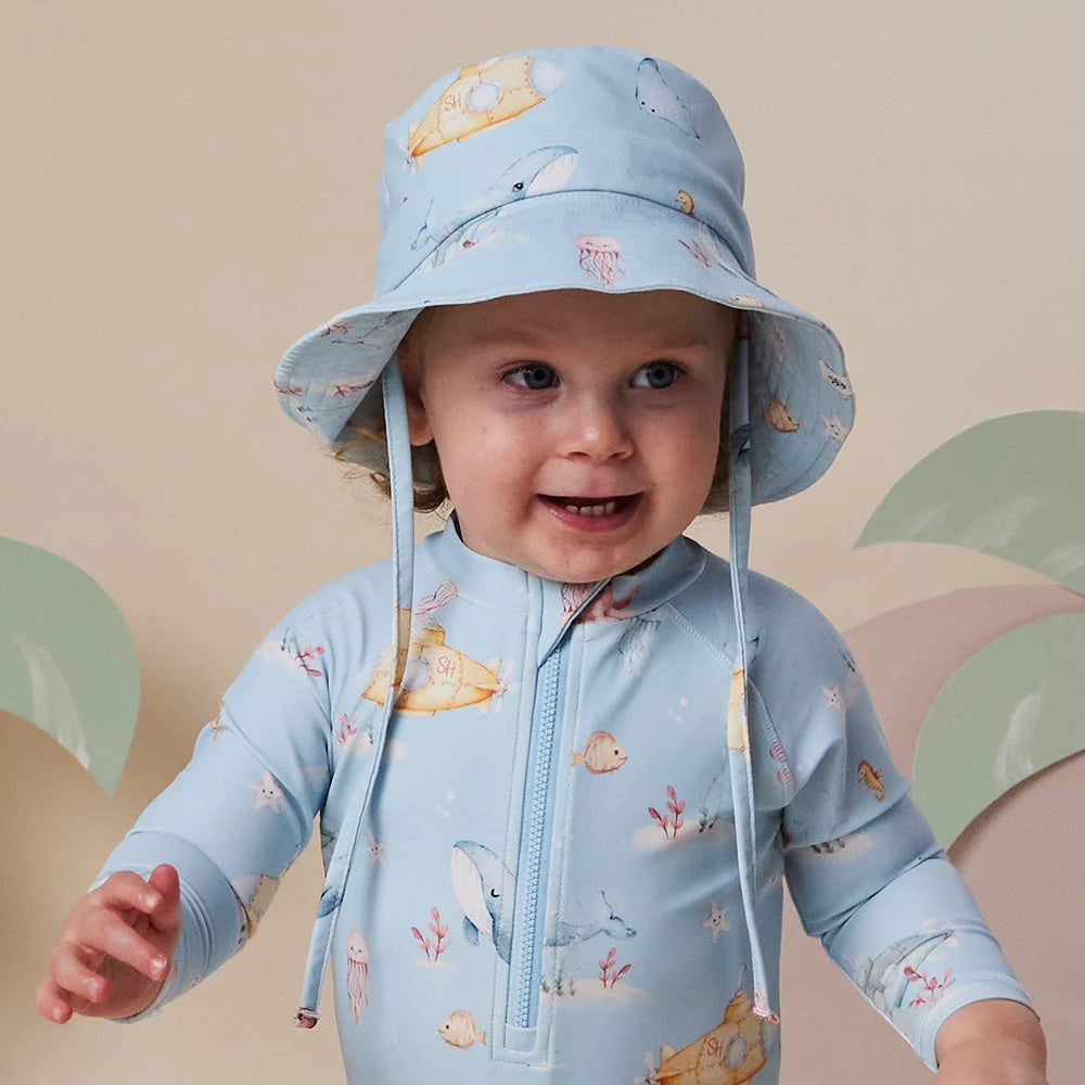 Snuggle Hunny Blue Little Subs Swim Hat