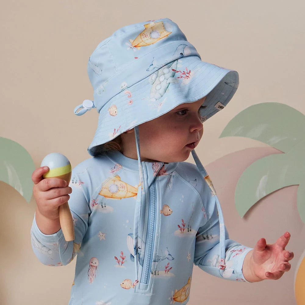 Snuggle Hunny Blue Little Subs Swim Hat