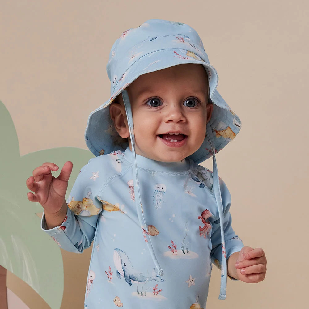 Snuggle Hunny Blue Little Subs Swim Hat