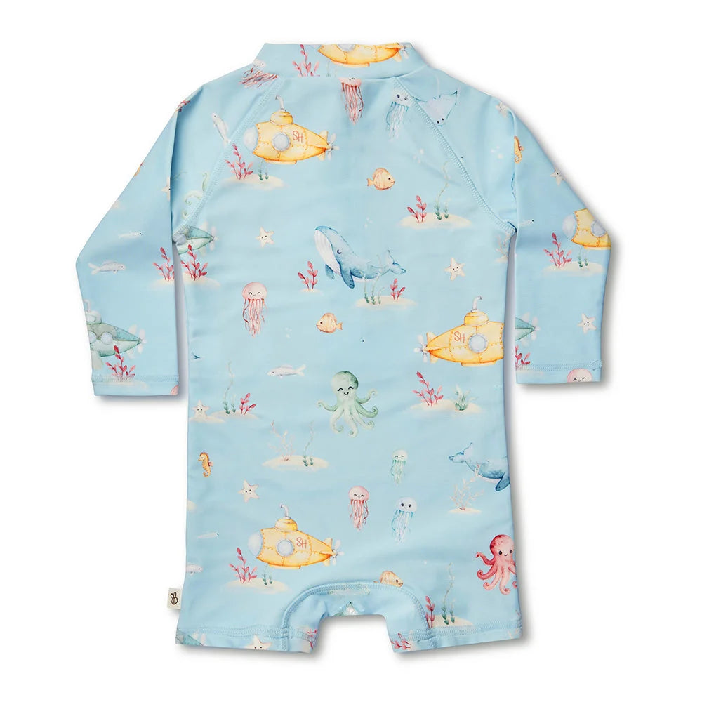 Snuggle Hunny Blue Little Subs Swim Shortie