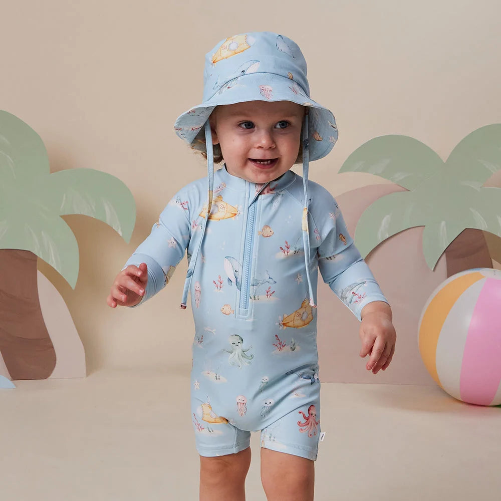 Snuggle Hunny Blue Little Subs Swim Shortie