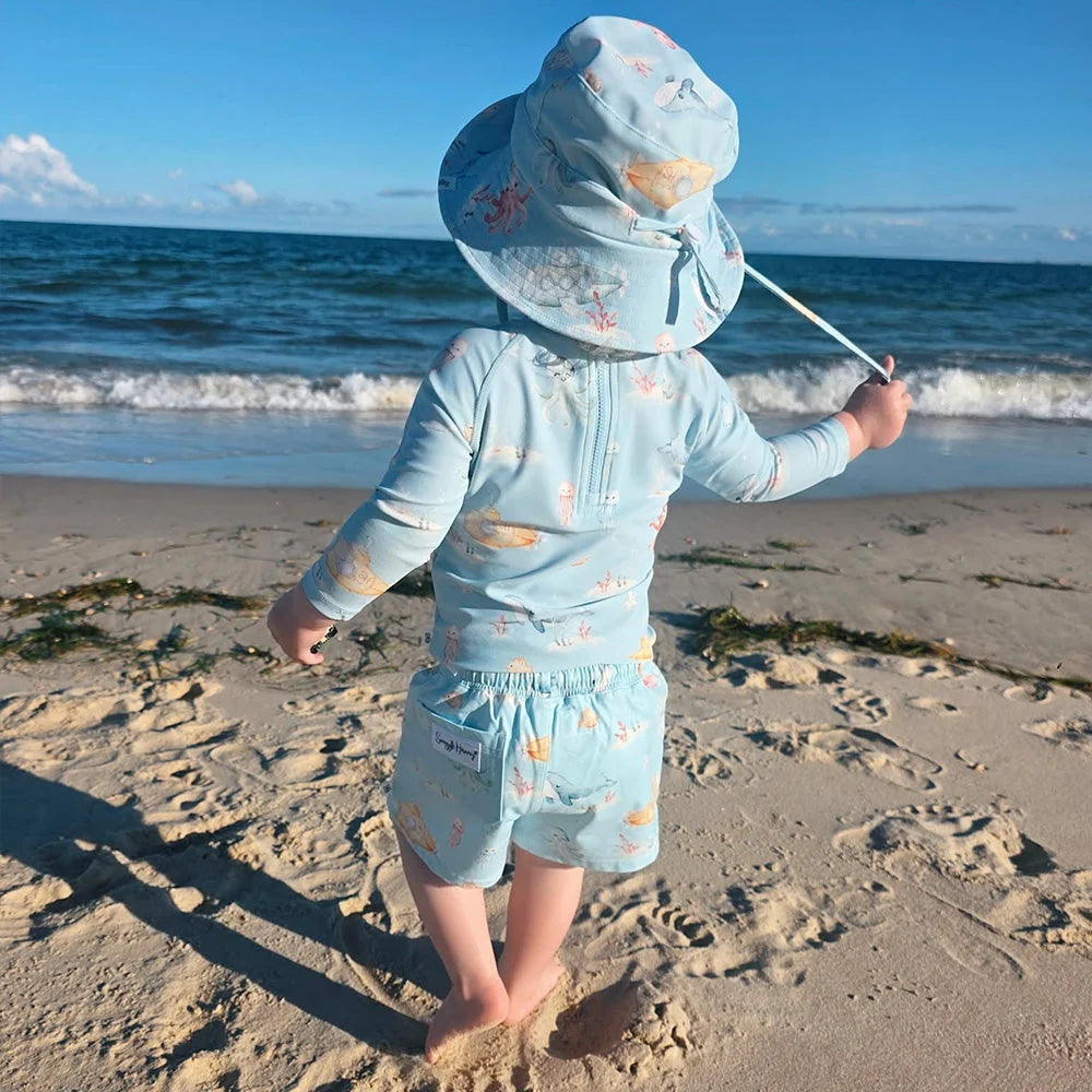 Snuggle Hunny Blue Little Subs Board Shorts