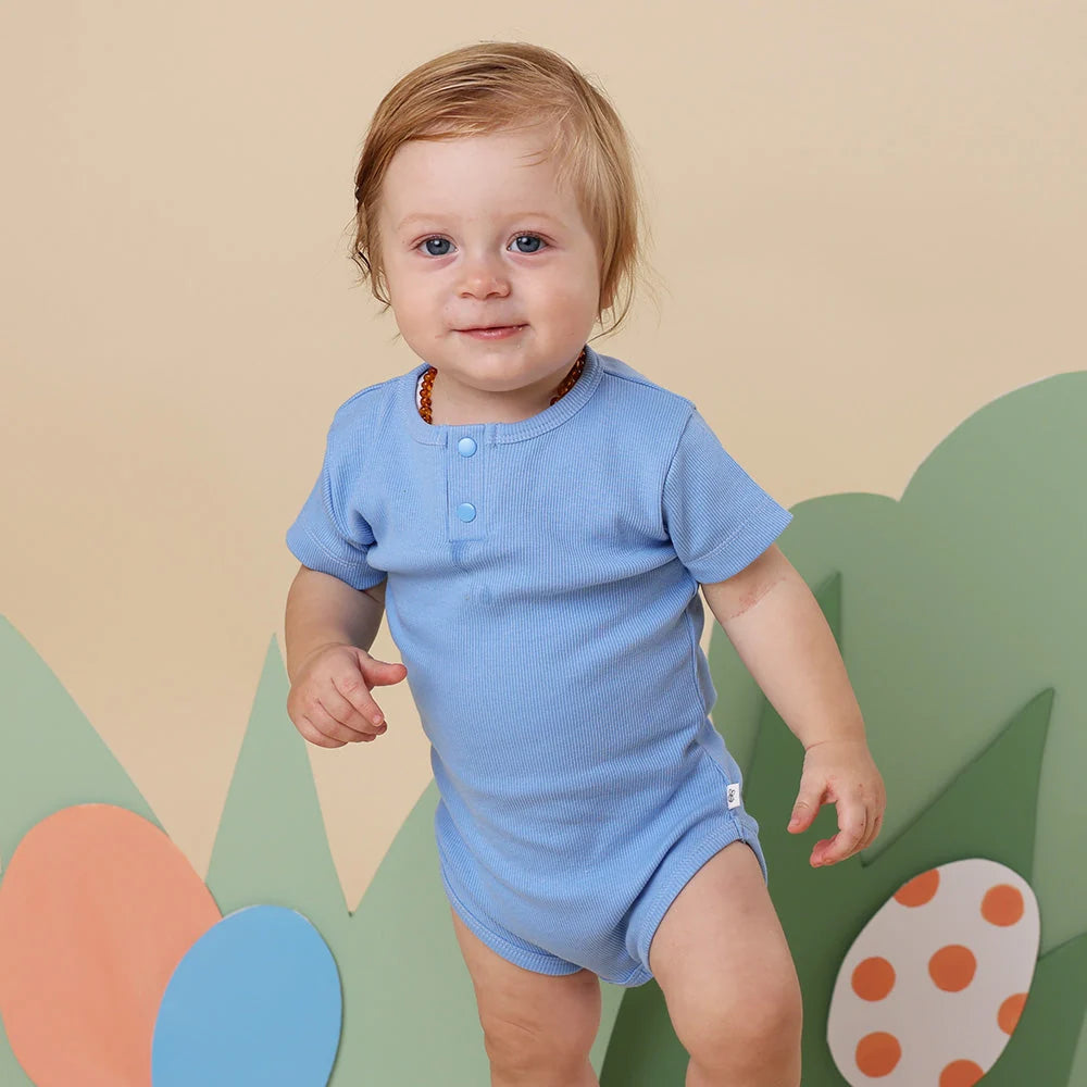 Snuggle Hunny - Bluebell SS Organic Bodysuit