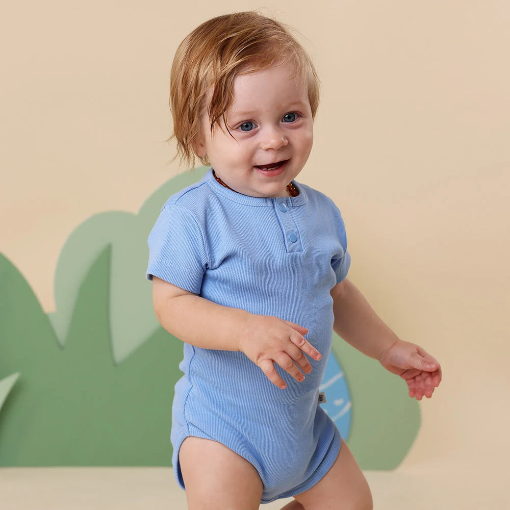 Snuggle Hunny - Bluebell SS Organic Bodysuit