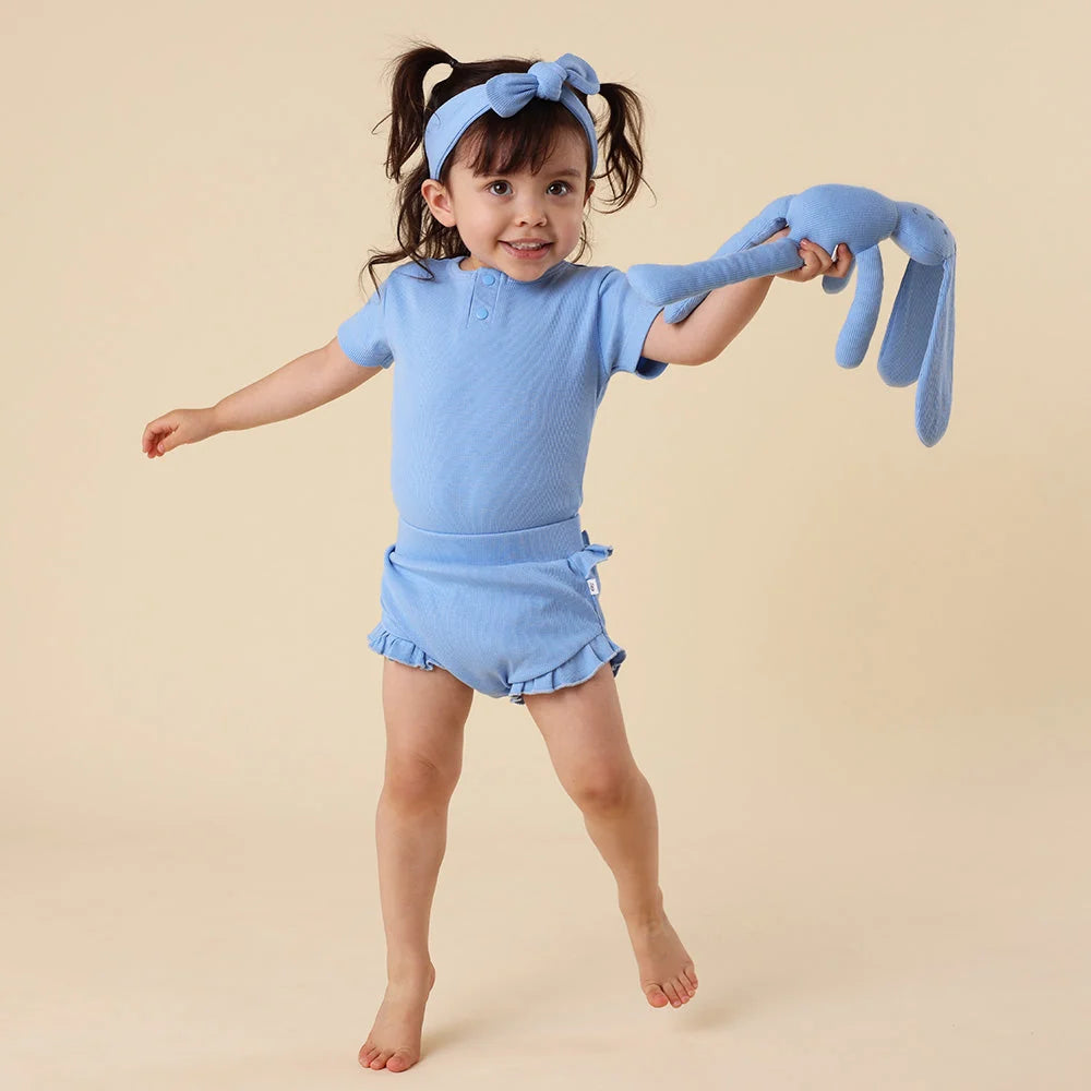 Snuggle Hunny - Bluebell SS Organic Bodysuit