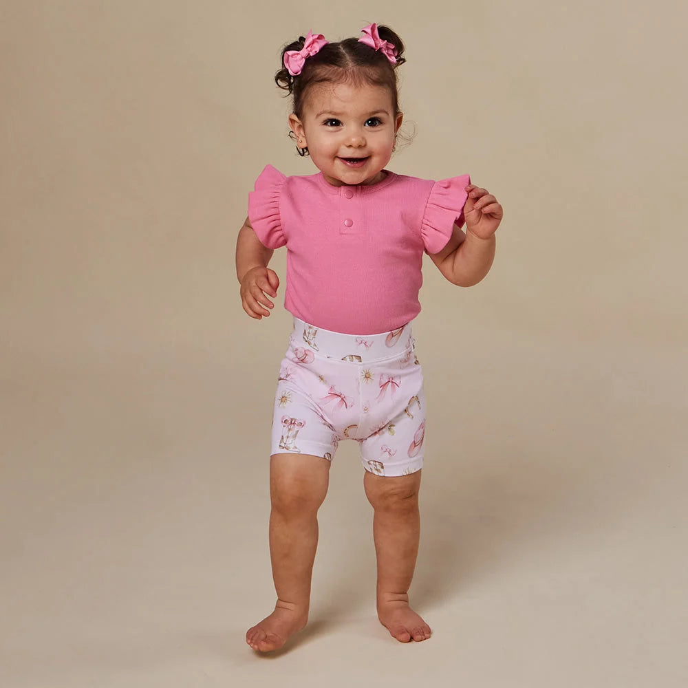 Snuggle Hunny - Boots & Bows Organic Bike Shorts