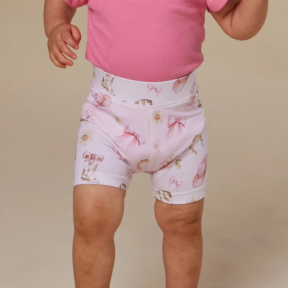 Snuggle Hunny - Boots & Bows Organic Bike Shorts