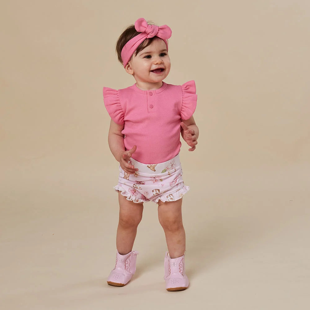 Snuggle Hunny - Boots & Bows Organic Bloomers