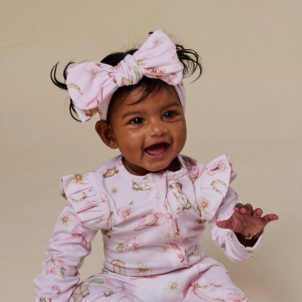 Snuggle Hunny - Boots & Bows Organic Oversized Bow