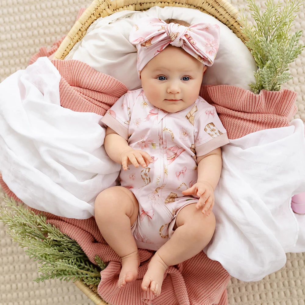 Snuggle Hunny - Boots & Bows Organic Snuggle Shortie