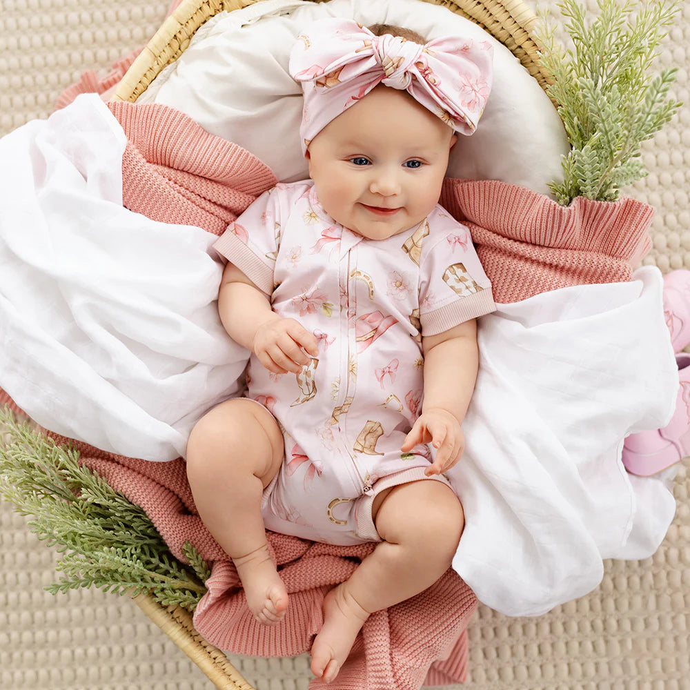 Snuggle Hunny - Boots & Bows Organic Snuggle Shortie