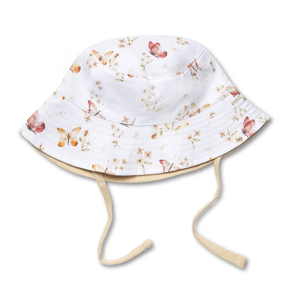 Snuggle Hunny Butterfly Reversible Cotton Bucket Hat