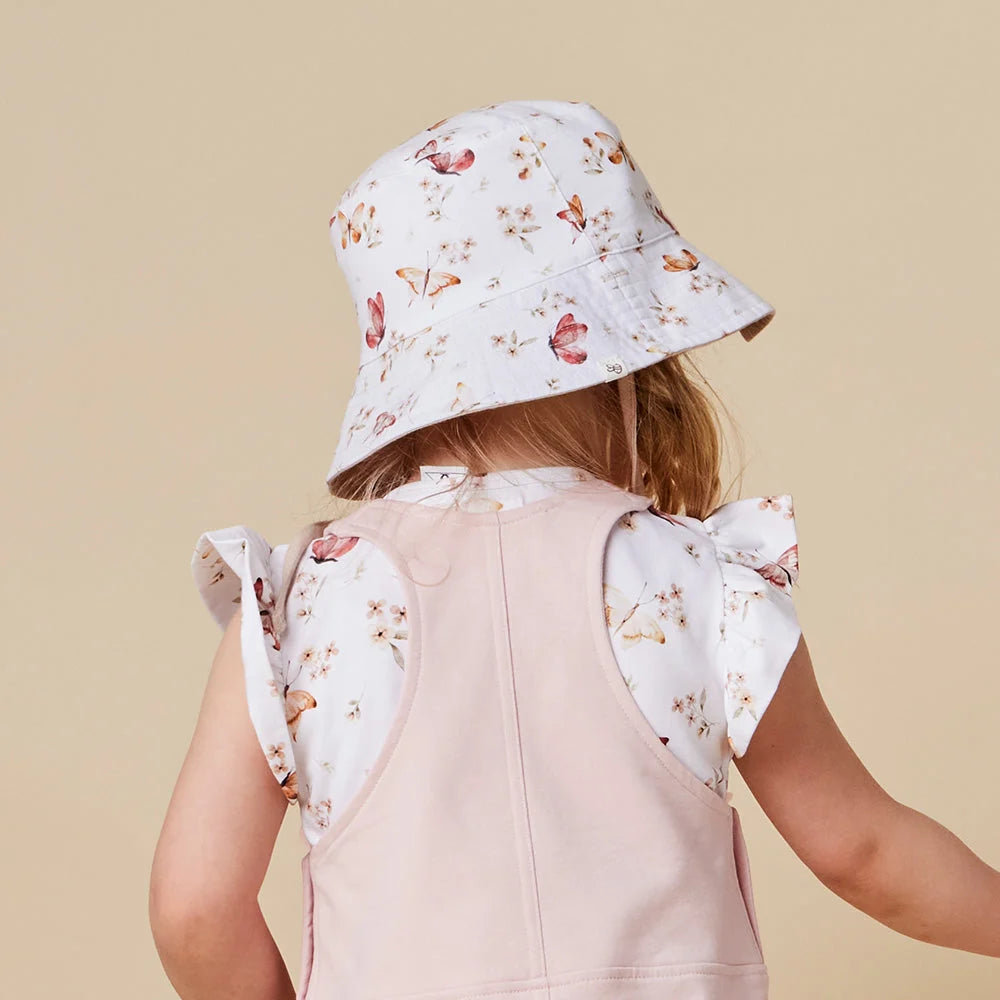 Snuggle Hunny Butterfly Reversible Cotton Bucket Hat