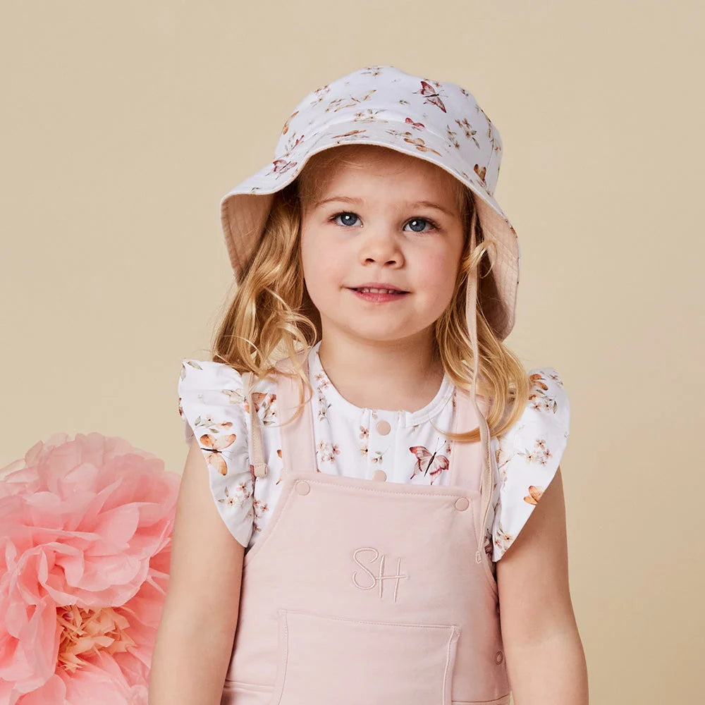 Snuggle Hunny Butterfly Reversible Cotton Bucket Hat